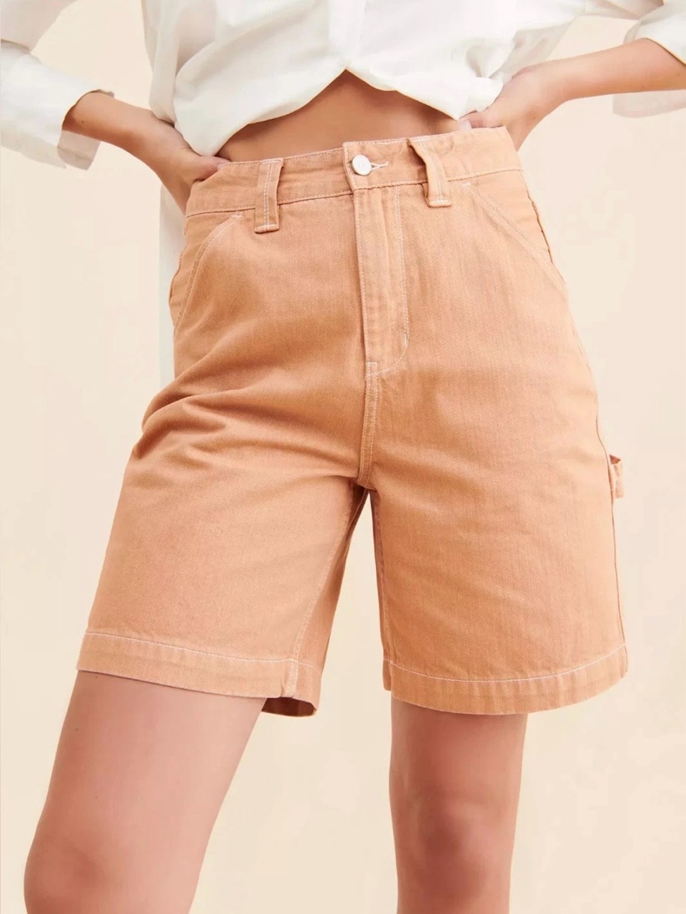 NWTs women's ZGY Ziggy denim Hi carpenter shorts Size 25 - Brown